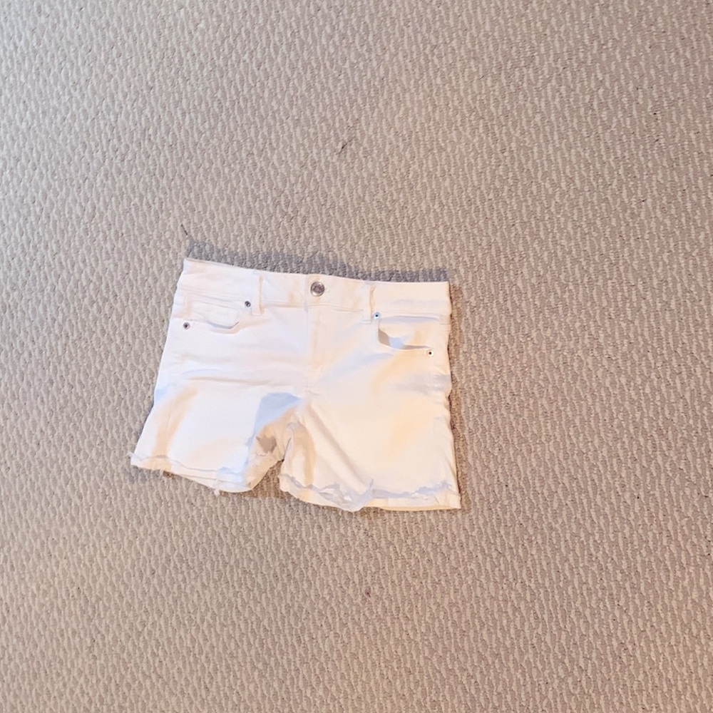American Eagle White Jean Shorts